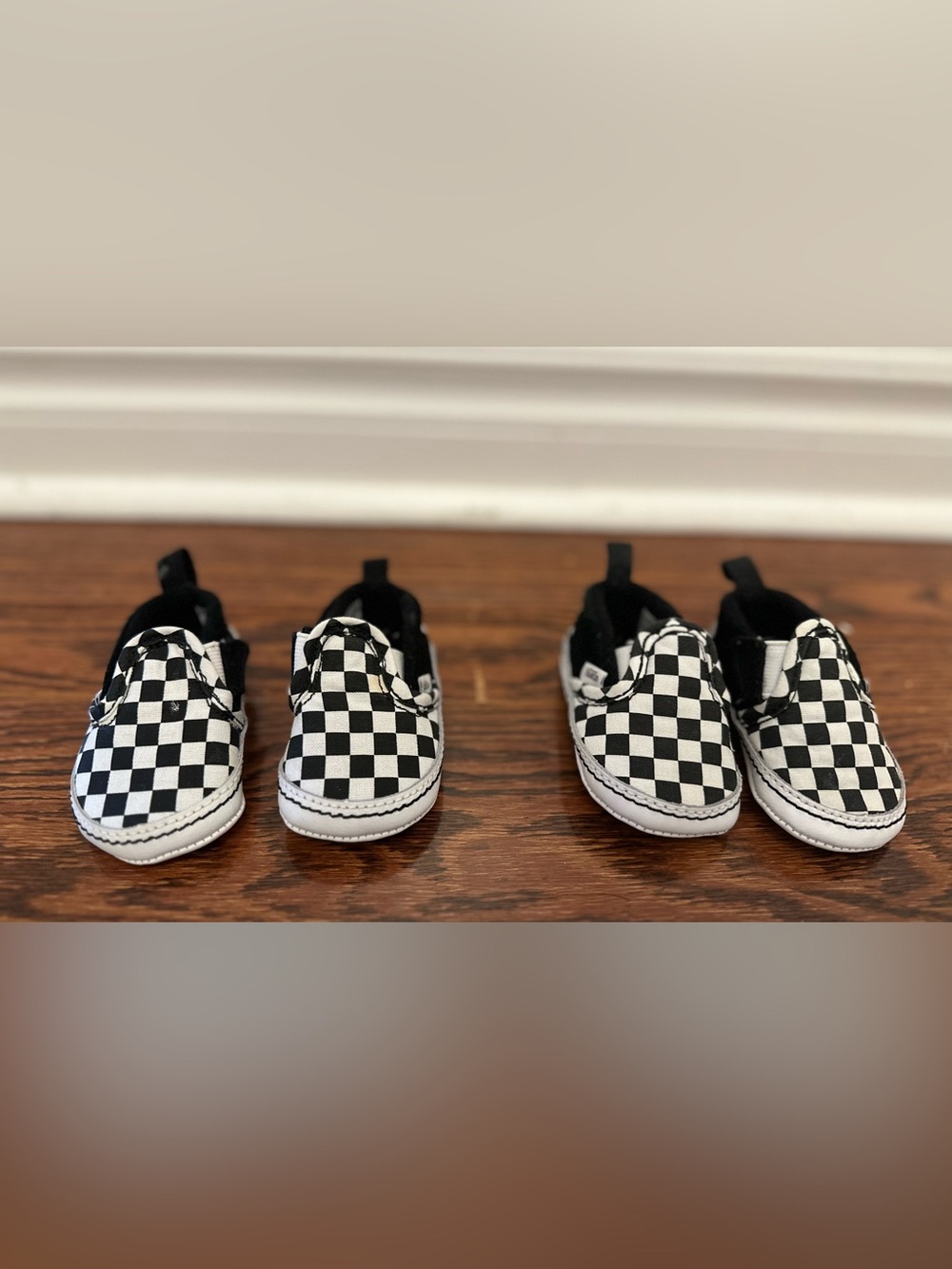 Vans Black and White Checkerboard Slip-On Baby Shoes